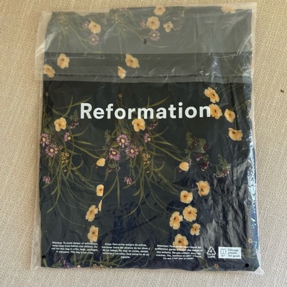 Reformation Floral Maxi Dress - Black and Yellow - Picture 6 of 11